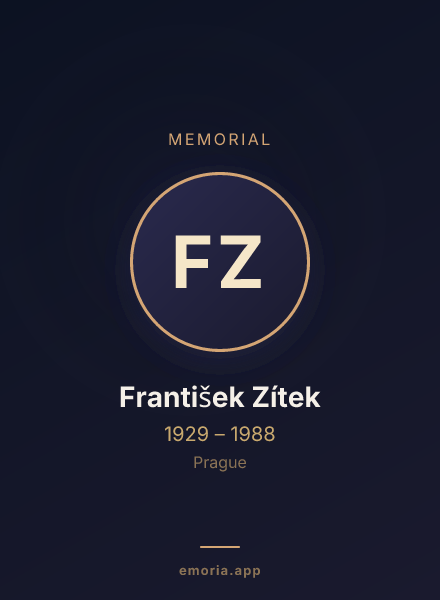 Memorial portrait of František Zítek
