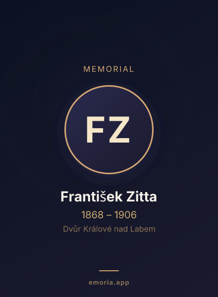Memorial portrait of František Zitta