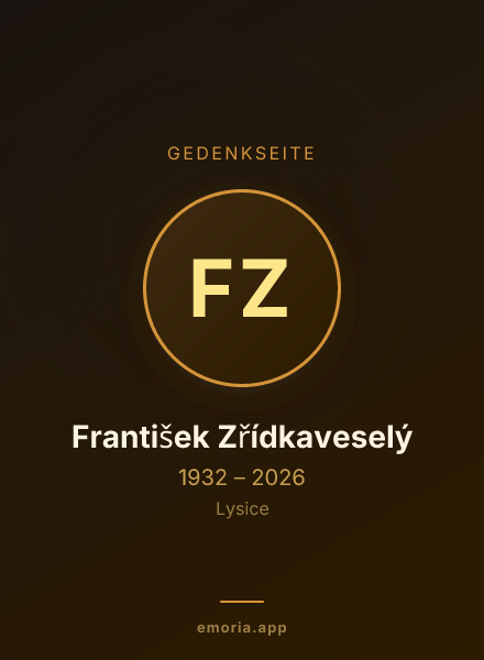 Gedenkportrait von František Zřídkaveselý
