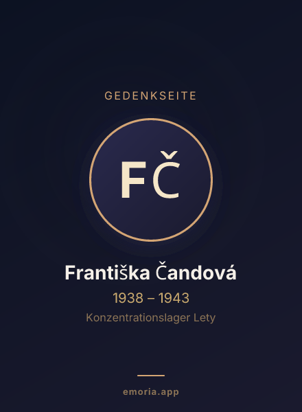 Gedenkportrait von Františka Čandová