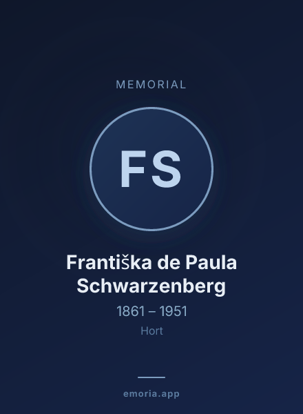 Memorial portrait of Františka de Paula Schwarzenberg