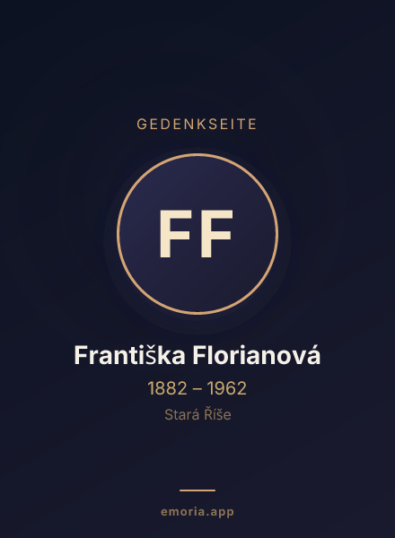 Gedenkportrait von Františka Florianová