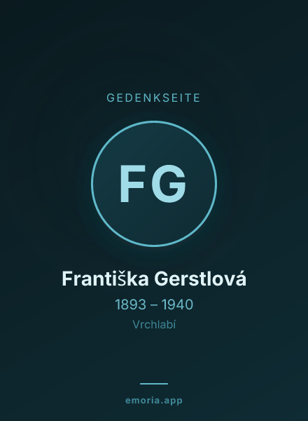 Gedenkportrait von Františka Gerstlová