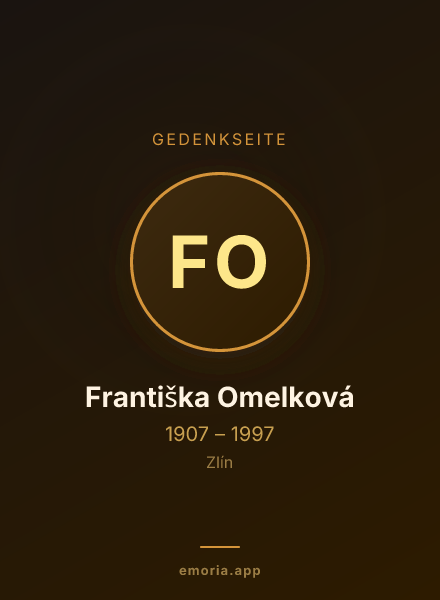 Gedenkportrait von Františka Omelková