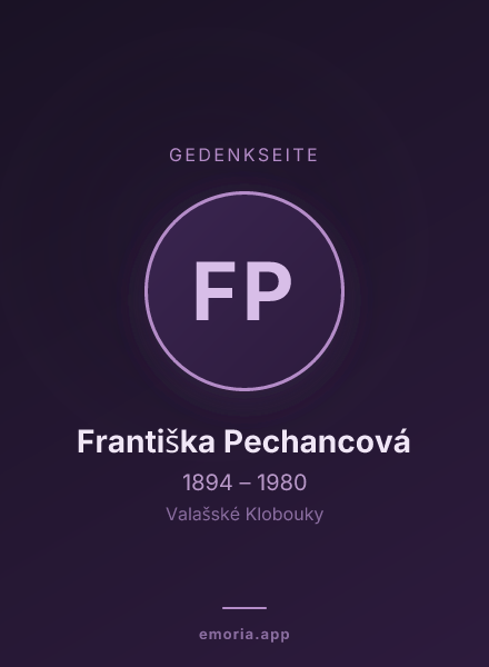 Gedenkportrait von Františka Pechancová