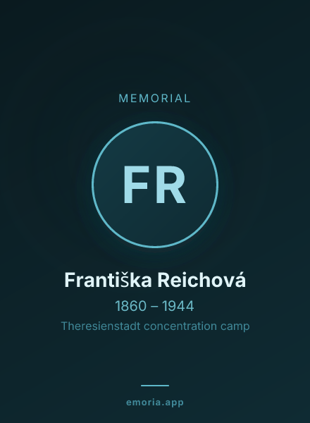 Memorial portrait of Františka Reichová