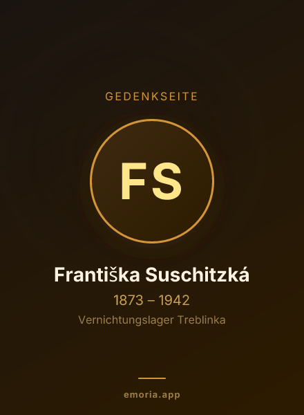 Gedenkportrait von Františka Suschitzká