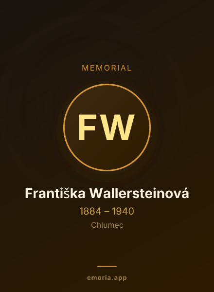 Memorial portrait of Františka Wallersteinová