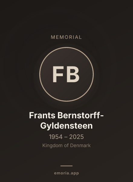 Memorial portrait of Frants Bernstorff-Gyldensteen