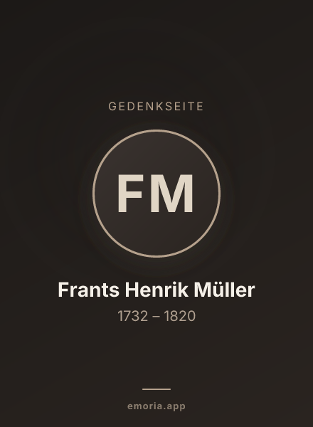 Gedenkportrait von Frants Henrik Müller
