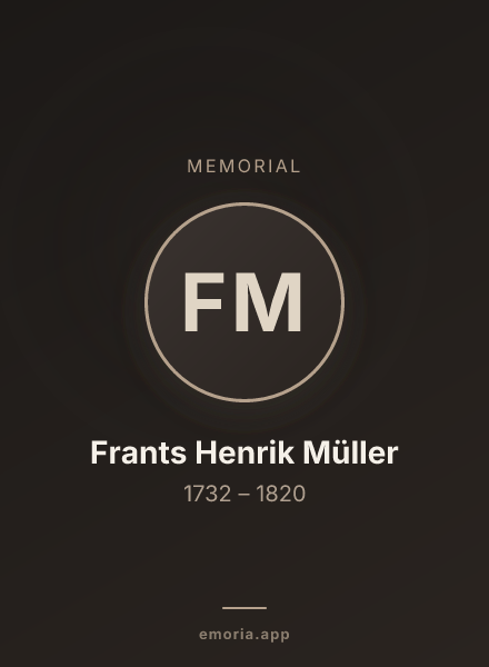 Memorial portrait of Frants Henrik Müller