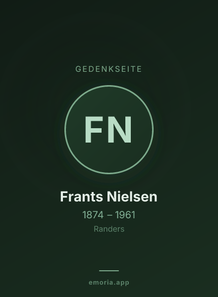 Gedenkportrait von Frants Nielsen