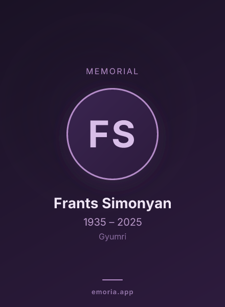 Memorial portrait of Frants Simonyan
