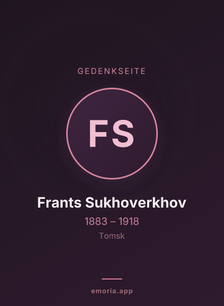 Gedenkportrait von Frants Sukhoverkhov