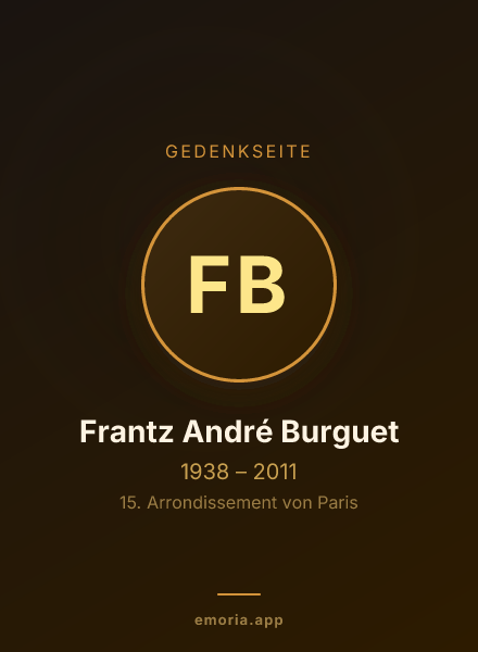 Gedenkportrait von Frantz André Burguet