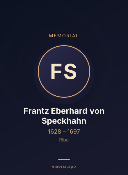 Memorial portrait of Frantz Eberhard von Speckhahn