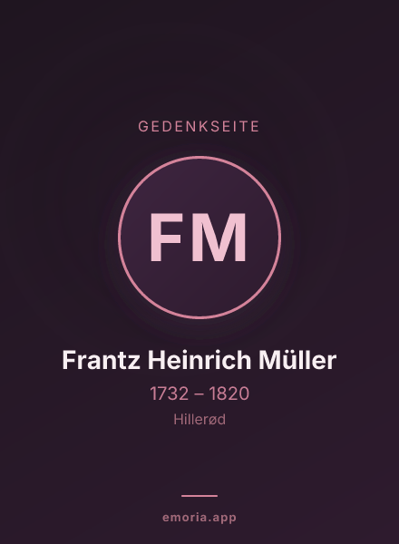 Gedenkportrait von Frantz Heinrich Müller