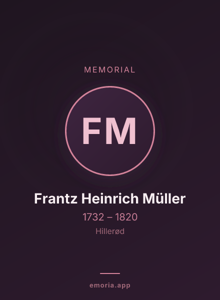 Memorial portrait of Frantz Heinrich Müller