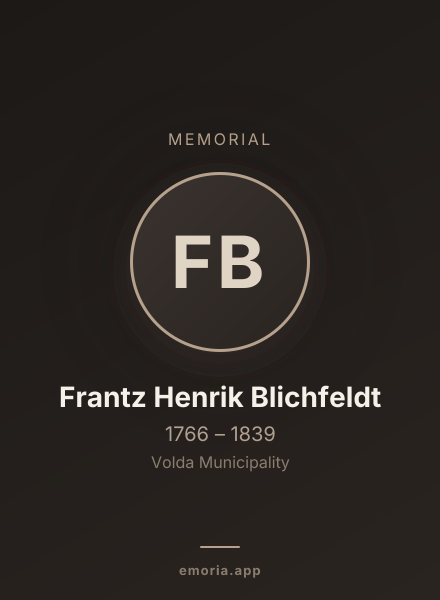 Memorial portrait of Frantz Henrik Blichfeldt