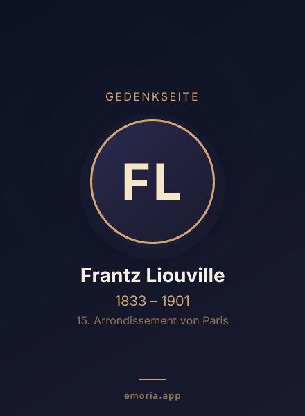Gedenkportrait von Frantz Liouville