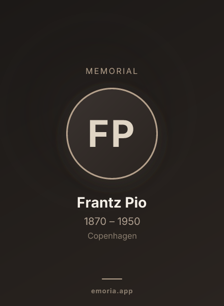 Memorial portrait of Frantz Pio
