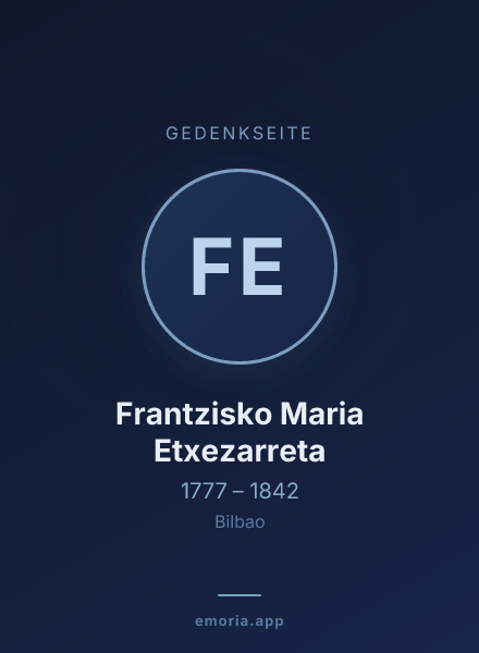 Gedenkportrait von Frantzisko Maria Etxezarreta