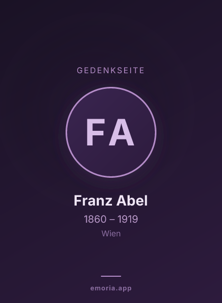 Gedenkportrait von Franz Abel