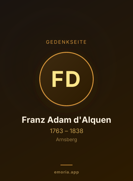 Gedenkportrait von Franz Adam d'Alquen
