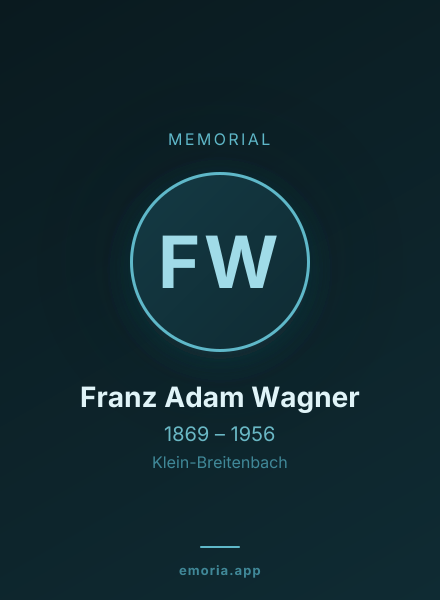 Memorial portrait of Franz Adam Wagner