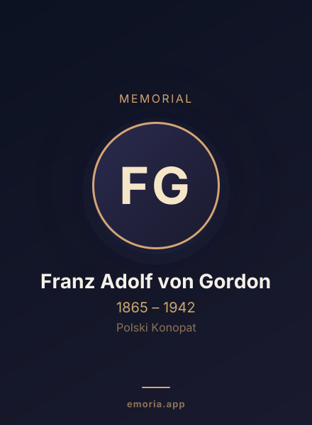 Memorial portrait of Franz Adolf von Gordon