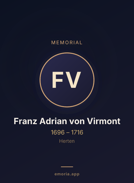 Memorial portrait of Franz Adrian von Virmont
