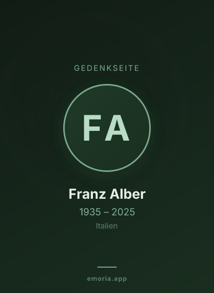 Gedenkportrait von Franz Alber