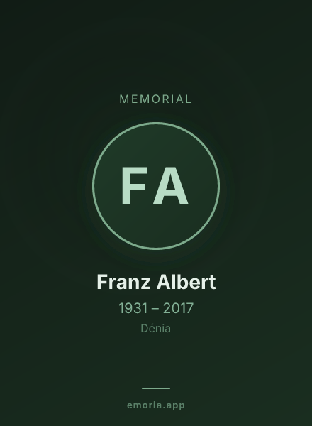 Memorial portrait of Franz Albert