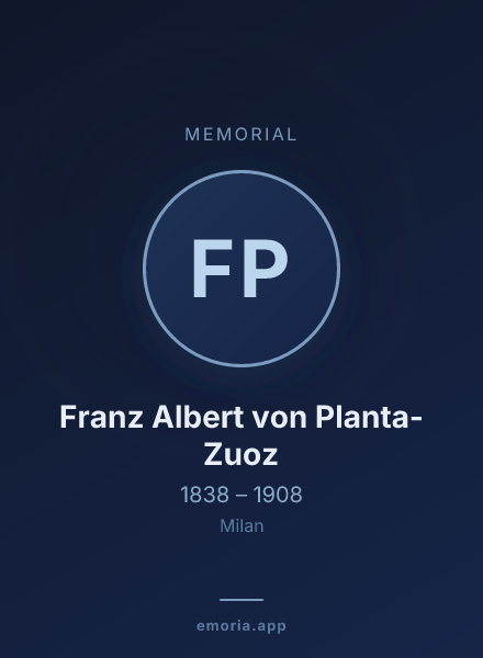 Memorial portrait of Franz Albert von Planta-Zuoz