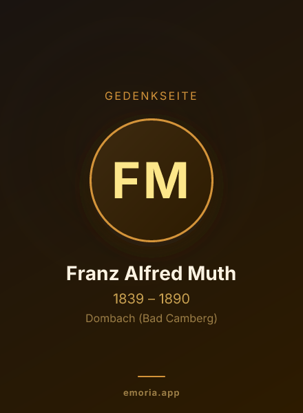 Gedenkportrait von Franz Alfred Muth