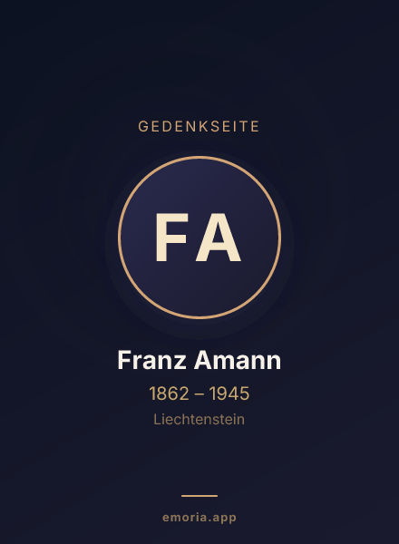 Gedenkportrait von Franz Amann