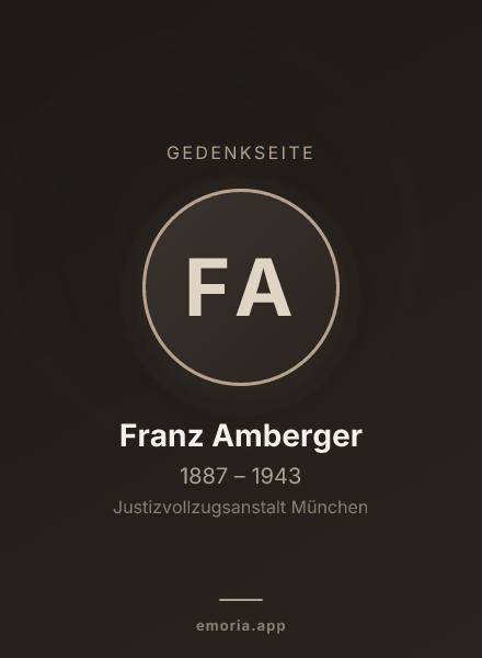 Gedenkportrait von Franz Amberger