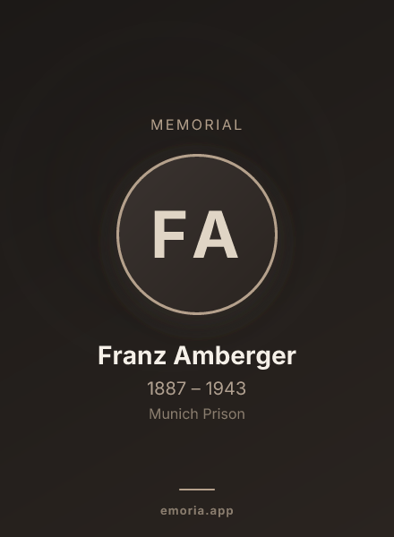 Memorial portrait of Franz Amberger
