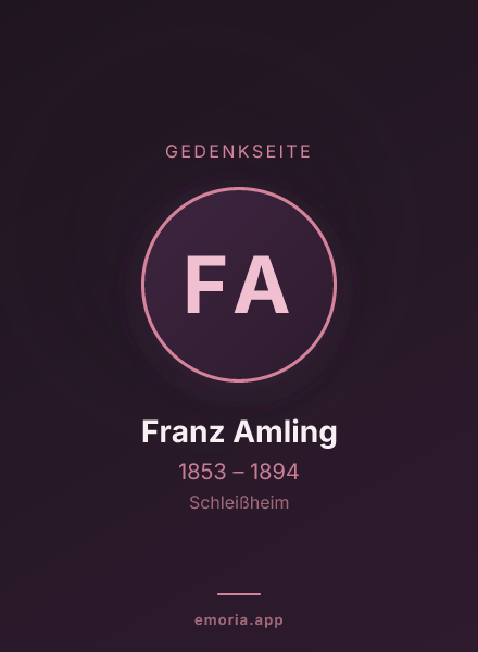 Gedenkportrait von Franz Amling