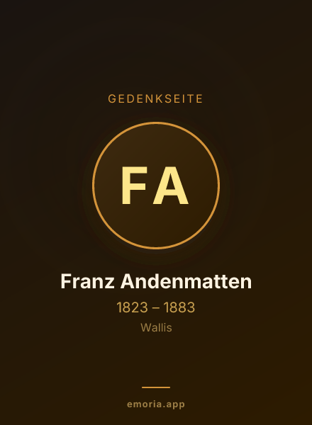 Gedenkportrait von Franz Andenmatten
