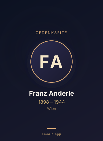 Gedenkportrait von Franz Anderle
