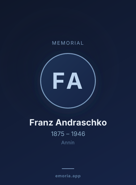 Memorial portrait of Franz Andraschko