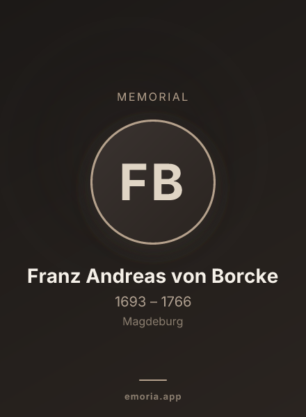 Memorial portrait of Franz Andreas von Borcke
