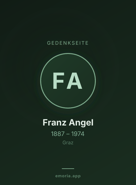 Gedenkportrait von Franz Angel