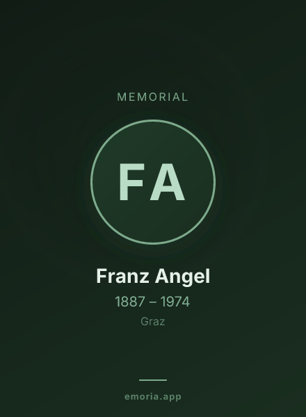 Memorial portrait of Franz Angel