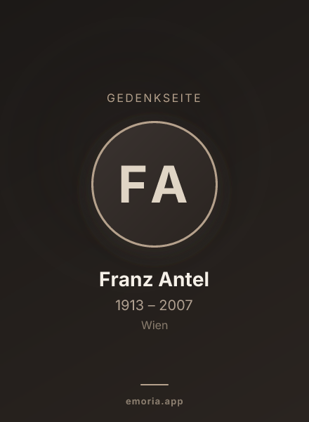 Gedenkportrait von Franz Antel