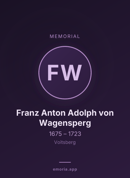 Memorial portrait of Franz Anton Adolph von Wagensperg