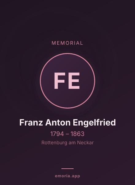 Memorial portrait of Franz Anton Engelfried