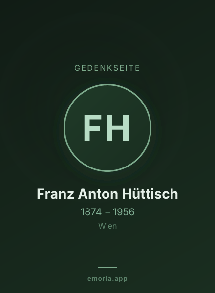 Gedenkportrait von Franz Anton Hüttisch
