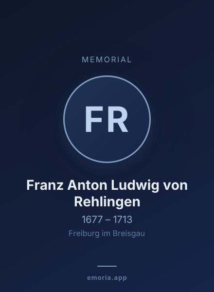 Memorial portrait of Franz Anton Ludwig von Rehlingen
